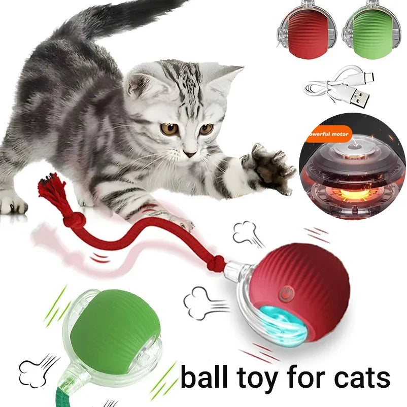 Feline Frenzy: The Purr-fectly Smart, Rechargeable Rolling Ball of Cat-tastic Shenanigans!