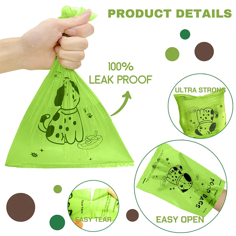 Lavender Scented Biodegradable Dog Poop Bags with Dispenser