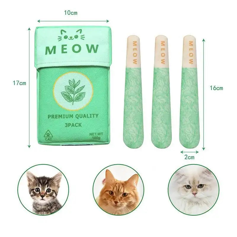 Purr-fectly Minty Cat Chew Sticks: The Feline Anti-Stress Cigarette Alternative!