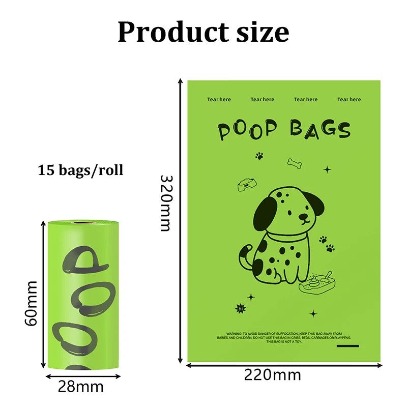 Lavender Scented Biodegradable Dog Poop Bags with Dispenser
